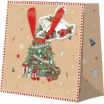 Пакет подарочный Snow крафт, 48х40х18см, Арт. GLK