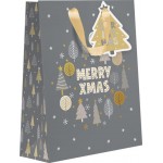 Пакет подарочный X-mas, евролюкс, 31x41x12см, Арт. XLL