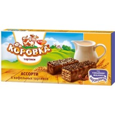 Тортики вафельные РОТ ФРОНТ Коровка Ассорти, 200г в магазинах Лента