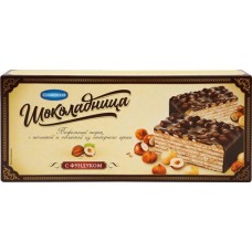Торт вафельный ШОКОЛАДНИЦА с фундуком, 230г в магазинах Лента