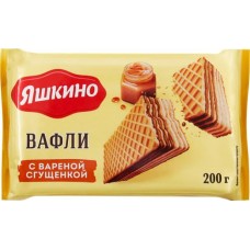 Вафли ЯШКИНО с вареной сгущенкой, 200г в магазинах Лента