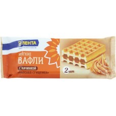 Вафли мягкие ЛЕНТА Гофры c начинкой со вкусом вареная сгущенка, 108г в магазинах Лента