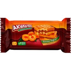 Вафли АКУЛЬЧЕВ Венские с абрикосом, 100г в магазинах Лента