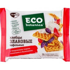Вафли ECO-BOTANICA Злаковые с творожным сыром, томатами и базиликом, 75г в магазинах Лента