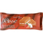 Вафли мягкие DELISSE Гофры с суфле и клубникой, 122г Вафли мягкие DELISSE Гофры с суфле и клубникой, 122г