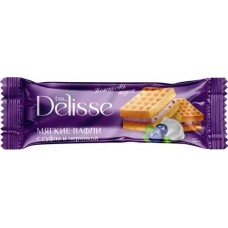 Вафли мягкие DELISSE Гофры с суфле и черникой, 122г в магазинах Лента