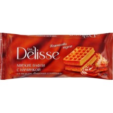 Вафли мягкие DELISSE с начинкой со вкусом вареная сгущенка, 108г в магазинах Лента
