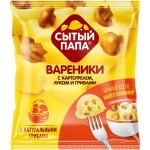 Вареники СЫТЫЙ ПАПА с картофелем, луком и грибами, 450г Вареники СЫТЫЙ ПАПА с картофелем, луком и грибами, 450г