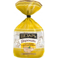 Вареники ЦЕЗАРЬ с картофелем и жареным лучком, 600г в магазинах Лента Вареники ЦЕЗАРЬ с картофелем и жареным лучком, 600г в магазинах Лента