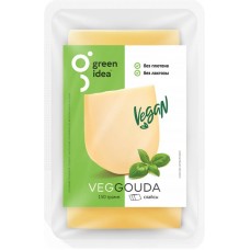 Продукт пищевой на основе крахмала GREEN IDEA со вкусом сыра Гауда 24%, нарезка, 150г в магазинах Лента