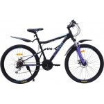Велосипед горный ACTIWELL Hurricane, 27,5  21 скорость, графитный, фиолетово-голубой, Арт. HUR26AL-U Велосипед горный ACTIWELL Hurricane, 27,5  21 скорость, графитный, фиолетово-голубой, Арт. HUR26AL-U