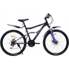 Велосипед горный ACTIWELL Hurricane, 27,5 21 скорость, графитный, фиолетово-голубой, Арт. HUR26AL-U в магазинах Лента