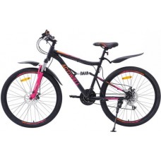 Велосипед горный ACTIWELL Hurricane, 27,5 21 скорость, графитный, розово-оранжевый, Арт. HUR26AL-U в магазинах Лента