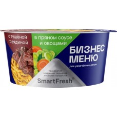 Лапша БИЗНЕС МЕНЮ с тушеной говядиной в пряном соусе с овощами, 110г в магазинах Лента