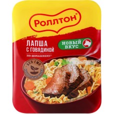 Лапша РОЛЛТОН с говядиной По-домашнему, 90г в магазинах Лента