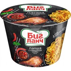Лапша БИГ ЛАНЧ с говядиной в остром соусе, 90г в магазинах Лента
