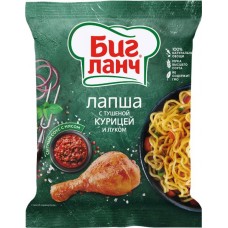 Лапша БИГ ЛАНЧ с тушеной курицей и луком, 75г в магазинах Лента