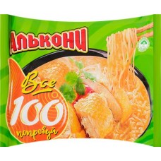 Лапша АЛЬКОНИ 100 с курицей, 100г в магазинах Лента