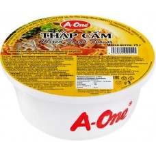 Лапша A-ONE со вкусом морепродуктов и овощей, 75г в магазинах Лента