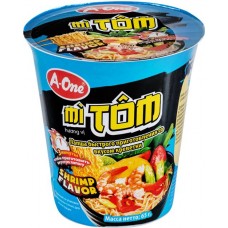Лапша A-ONE со вкусом креветок, 65г в магазинах Лента