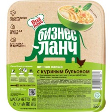 Лапша БИЗНЕС ЛАНЧ Яичная, с куриным бульоном, 90г в магазинах Лента