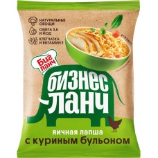 Лапша БИЗНЕС ЛАНЧ Яичная, с куриным бульоном, 60г в магазинах Лента