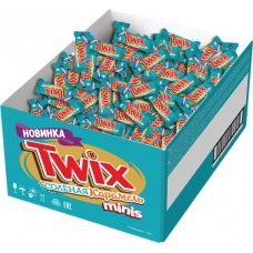 Печенье сахарное TWIX Minis Соленая карамель, покрытое молочным шоколадом, весовое в магазинах Лента