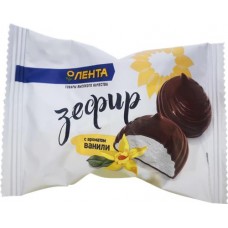 Зефир ЛЕНТА Глазированный с ароматом ванили, весовой в магазинах Лента