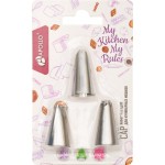 Набор насадок для кулинарных мешков APOLLO Cap 11,7x7,2xx1,9см, нержавеющая сталь Арт. CAP-03-L, 3шт Набор насадок для кулинарных мешков APOLLO Cap 11,7x7,2xx1,9см, нержавеющая сталь Арт. CAP-03-L, 3шт