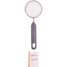 Ситечко HOMECLUB Basic 10см с ручкой, нержавеющая сталь, пластик в магазинах Лента