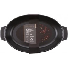 Форма для запекания HOMECLUB Matt Black, овальная, керамика, 1л в магазинах Лента
