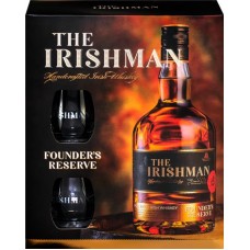 Виски THE IRISHMAN Зе Харвест купажированный 40%, с двумя бокалами, п/у, 0.7л в магазинах Лента