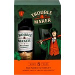 Виски TROUBLEMAKER купажированный 40%, с бокалом, 0,7л