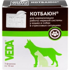 Добавка кормовая для кошек и собак VEDA Фитодиета Котбаюн, 3x10мл в магазинах Лента