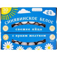 Яйцо куриное СИНЯВИНСКОЕ С1 столовое, 30шт в магазинах Лента