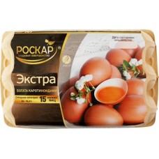 Яйцо куриное РОСКАР Экстра СО столовое, 15шт в магазинах Лента