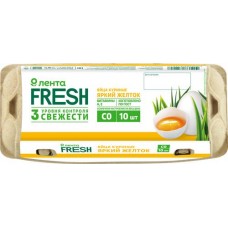 Яйцо куриное ЛЕНТА FRESH Яркий желток СО, 10шт в магазинах Лента