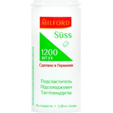 Подсластитель MILFORD Suss на основе цикламата и сахарина, 1200шт в магазинах Лента