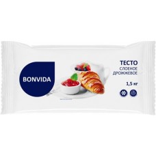 Тесто дрожжевое BONVIDA слоеное, 1500г в магазинах Лента