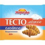 Тесто слоеное МОРОЗКО бездрожжевое легкое, 500г