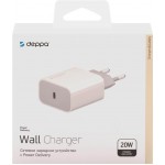 Устройство зарядное сетевое DEPPA USB Type-C, Power Delivery, 20Вт, белое
