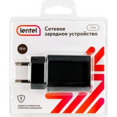 Устройство зарядное сетевое LENTEL USB-A QC3.0, черный, Арт. 7710 в магазинах Лента