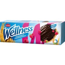 Печенье цельнозерновое WELLNESS Малиновое с витаминами глазированное, 150г в магазинах Лента