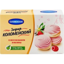 Зефир КОЛОМЕНСКОЕ со вкусом ванили и малины, 250г в магазинах Лента