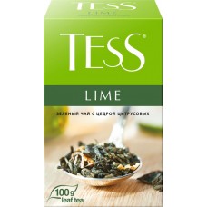 Чай зеленый TESS Lime с цедрой цитрусовых и ароматом лайма листовой, 100г в магазинах Лента