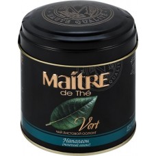 Чай зеленый MAITRE DE THE Наполеон с ароматом сливок байховый листовой, ж/б, 100г в магазинах Лента