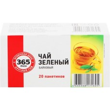 Чай зеленый 365 ДНЕЙ байховый, 20пак в магазинах Лента