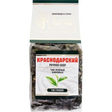 Чай зеленый КРАСНОДАРСКИЙ ГОСТ ЧАЙ РУЧНОЙ СБОР байховый, листовой, 100г в магазинах Лента