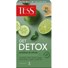 Чай зеленый TESS Get Detox с добавлением чая оолонг байховый, 20пак в магазинах Лента