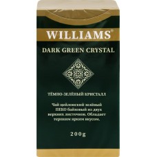 Чай зеленый WILLIAMS Dark green crystal Премиум Пеко цейлонский, листовой, 200г в магазинах Лента